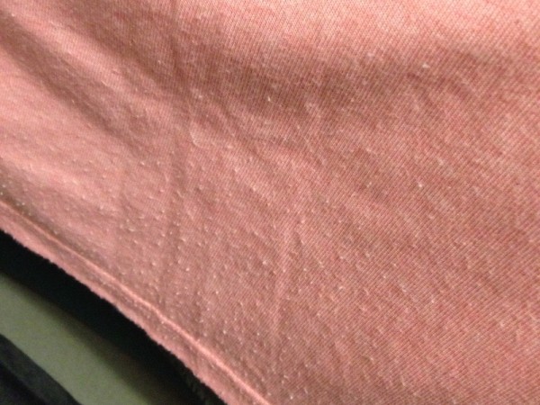 Lint on the lower back area