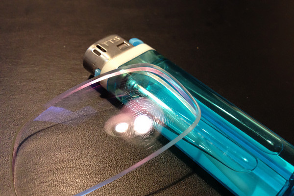 Coating cracked by heat