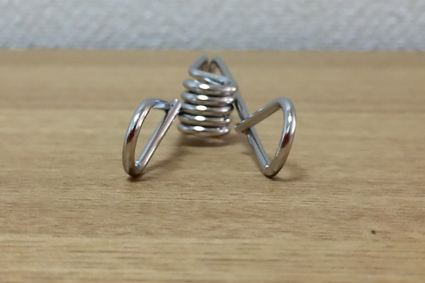 Top view of the stainless pin