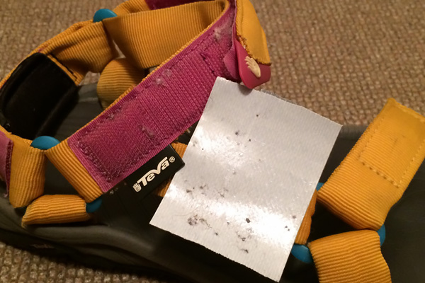 Lint removed by tape